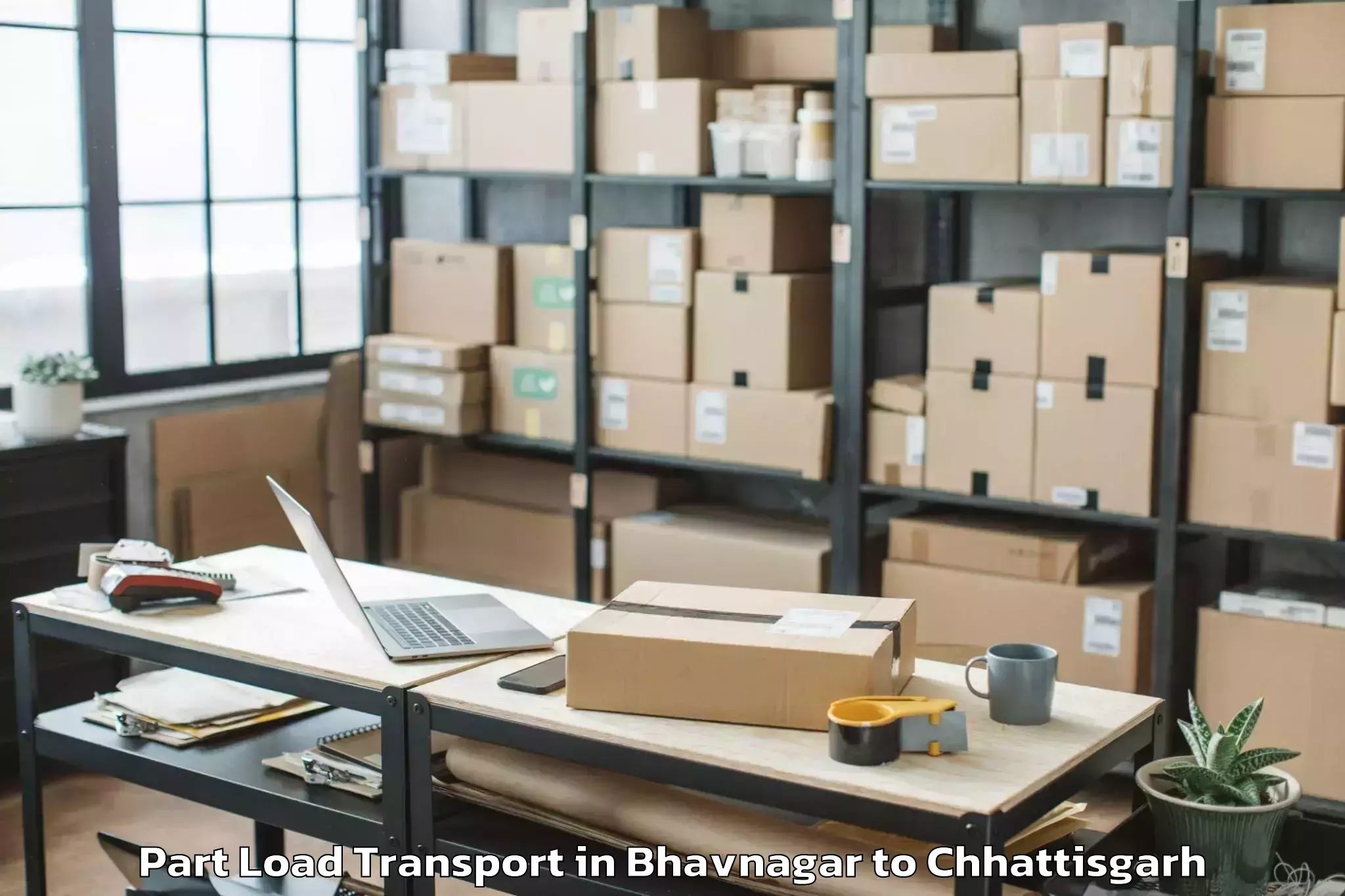 Book Bhavnagar to Raipur Airport Rpr Part Load Transport Online